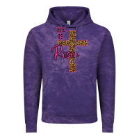 Cloud Purple He Is Risen Leopard Vintage Hoodie - Bettercallsaul