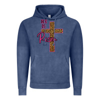Vintage Denim He Is Risen Leopard Vintage Hoodie - Bettercallsaul