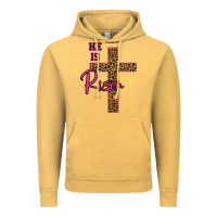 Vintage Mustard He Is Risen Leopard Vintage Hoodie - Bettercallsaul