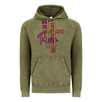 Vintage Olive He Is Risen Leopard Vintage Hoodie - Bettercallsaul