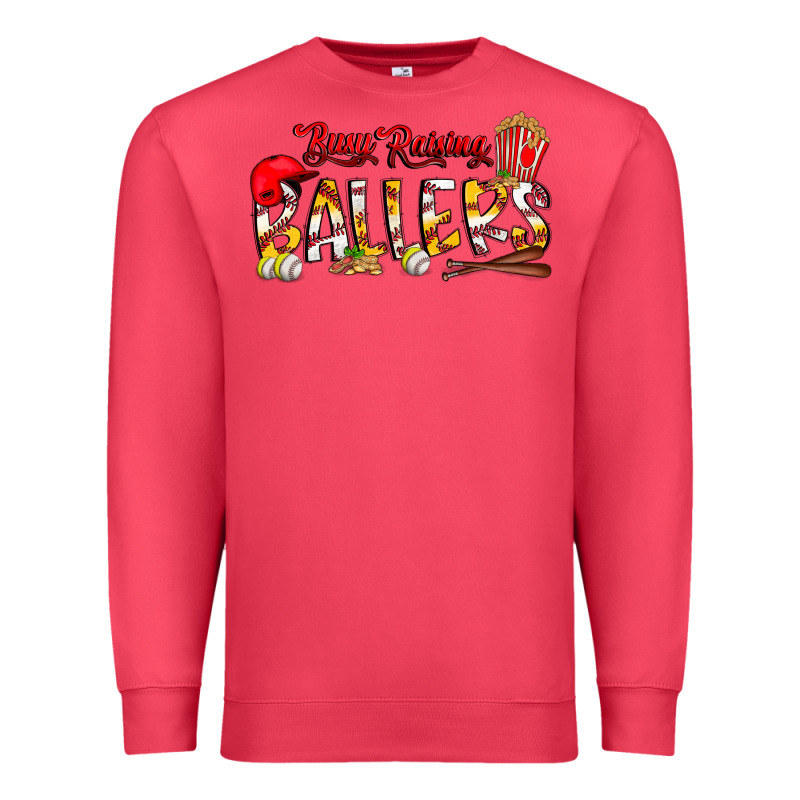 Busy Raising Ballers Premium Sweatshirt by CowhideDigitalArt | Teevron