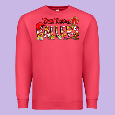 Busy Raising Ballers Premium Sweatshirt Designed By Cowhidedigitalart