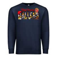 Navy busy raising ballers Premium Sweatshirt - CowhideDigitalArt