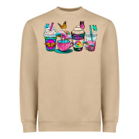 Mushroom tie dye coffee cups Heavyweight Sweatshirt - OliviaCreatesArt