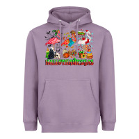 Lavender happy hallothanksmas flamingo Heavyweight Hoodie - CowhideDigitalArt