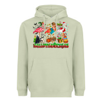Matcha happy hallothanksmas flamingo Heavyweight Hoodie - CowhideDigitalArt