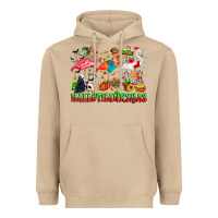 Mushroom happy hallothanksmas flamingo Heavyweight Hoodie - CowhideDigitalArt