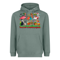 Sage happy hallothanksmas flamingo Heavyweight Hoodie - CowhideDigitalArt