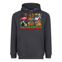 Smoke happy hallothanksmas flamingo Heavyweight Hoodie - CowhideDigitalArt