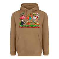 Toasted Coconut happy hallothanksmas flamingo Heavyweight Hoodie - CowhideDigitalArt