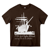 Chocolate Brown boston tea party funny Heavy Core Tee - tuanDangUi