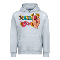 Heather Grey western sunflowers nail boss Urban Hoodie - Artiststas