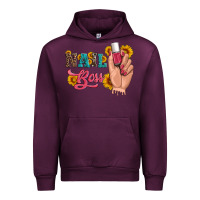 Mauve Wine western sunflowers nail boss Urban Hoodie - Artiststas