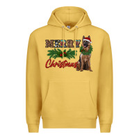 Antique Gold merry christmas german shepherd Premium Hoodie - RanaPortraitStore