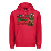 Cardinal merry christmas german shepherd Premium Hoodie - RanaPortraitStore