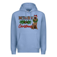 Colony Blue merry christmas german shepherd Premium Hoodie - RanaPortraitStore