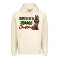 Sandshell merry christmas german shepherd Premium Hoodie - RanaPortraitStore
