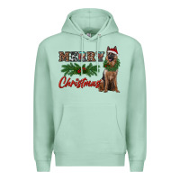 Seafoam merry christmas german shepherd Premium Hoodie - RanaPortraitStore