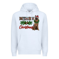 White merry christmas german shepherd Premium Hoodie - RanaPortraitStore