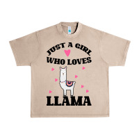 French Oak Llama Just A Girl Who Loves Llamas Urban Heavy Tee - Bettercallsaul