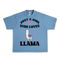Pebble Blue Llama Just A Girl Who Loves Llamas Urban Heavy Tee - Bettercallsaul