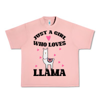 Llama Just A Girl Who Loves Llamas Urban Heavy Tee | Teevron
