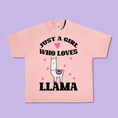 Llama Just A Girl Who Loves Llamas Urban Heavy Tee Designed By Bettercallsaul