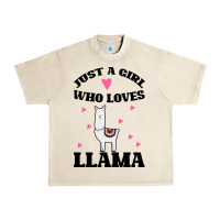 Sandshell Llama Just A Girl Who Loves Llamas Urban Heavy Tee - Bettercallsaul