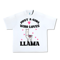 White Llama Just A Girl Who Loves Llamas Urban Heavy Tee - Bettercallsaul