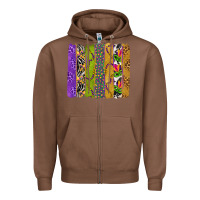 Chestnut Mardi Gras Brushstrokes Zipper Hoodie - BundleAndBundleShop