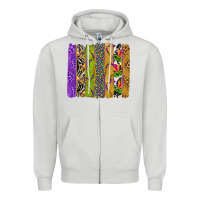 Dove Grey Mardi Gras Brushstrokes Zipper Hoodie - BundleAndBundleShop