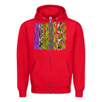 Red Mardi Gras Brushstrokes Zipper Hoodie - BundleAndBundleShop