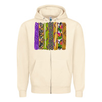 Sandshell Mardi Gras Brushstrokes Zipper Hoodie - BundleAndBundleShop
