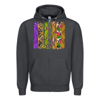 Smoke Mardi Gras Brushstrokes Zipper Hoodie - BundleAndBundleShop