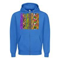 True Royal Mardi Gras Brushstrokes Zipper Hoodie - BundleAndBundleShop