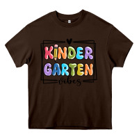 Chocolate Brown kinder garten vibes Heavy Core Tee - MaliasSmallBusiness