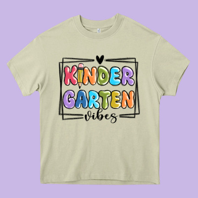 Kinder Garten Vibes Heavy Core Tee Designed By Maliassmallbusiness