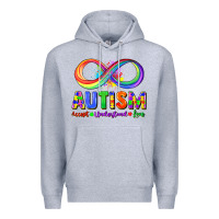 Heather Grey Autism accept understand love Premium Hoodie - FaDigitalArtStudio