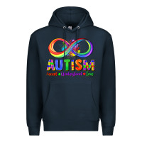 Navy Autism accept understand love Premium Hoodie - FaDigitalArtStudio