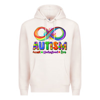 Pale Pink Autism accept understand love Premium Hoodie - FaDigitalArtStudio