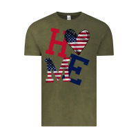 Vintage Olive American Flag Home Vintage Tee - Bettercallsaul