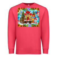 Cardinal Christmas cowboy gnome Premium Sweatshirt - CowhideDigitalArt