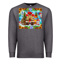 Charcoal Heather Christmas cowboy gnome Premium Sweatshirt - CowhideDigitalArt