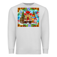 Dove Grey Christmas cowboy gnome Premium Sweatshirt - CowhideDigitalArt