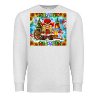 Oatmeal Heather Christmas cowboy gnome Premium Sweatshirt - CowhideDigitalArt