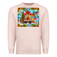 Pale Pink Christmas cowboy gnome Premium Sweatshirt - CowhideDigitalArt