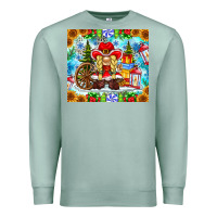 Seafoam Christmas cowboy gnome Premium Sweatshirt - CowhideDigitalArt