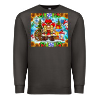 Smoke Christmas cowboy gnome Premium Sweatshirt - CowhideDigitalArt