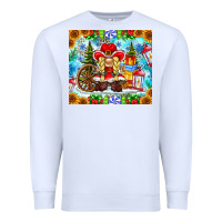 White Christmas cowboy gnome Premium Sweatshirt - CowhideDigitalArt