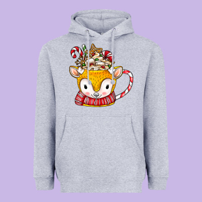 Coffee Cups Animal Heavyweight Hoodie Designed By Cowhidedigitalart